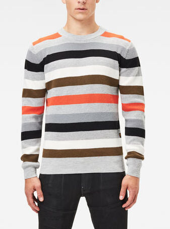 Multi Stripe Knitted Sweater Dada sport preloved - seconde main