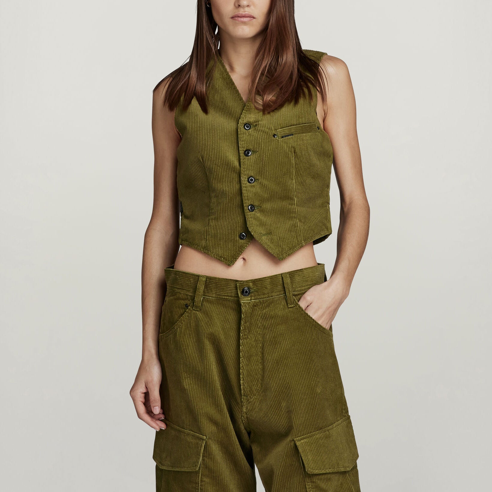 Cord Waistcoat Sleeveless Dada sport preloved - seconde main