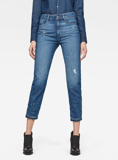 3301 Ultra High Straight Ripped 7/8-Length Jeans Dada sport preloved - seconde main