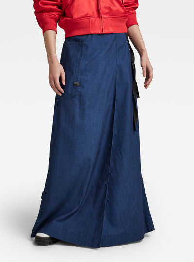 A-Line Long Wikkelrok Dada sport preloved - seconde main