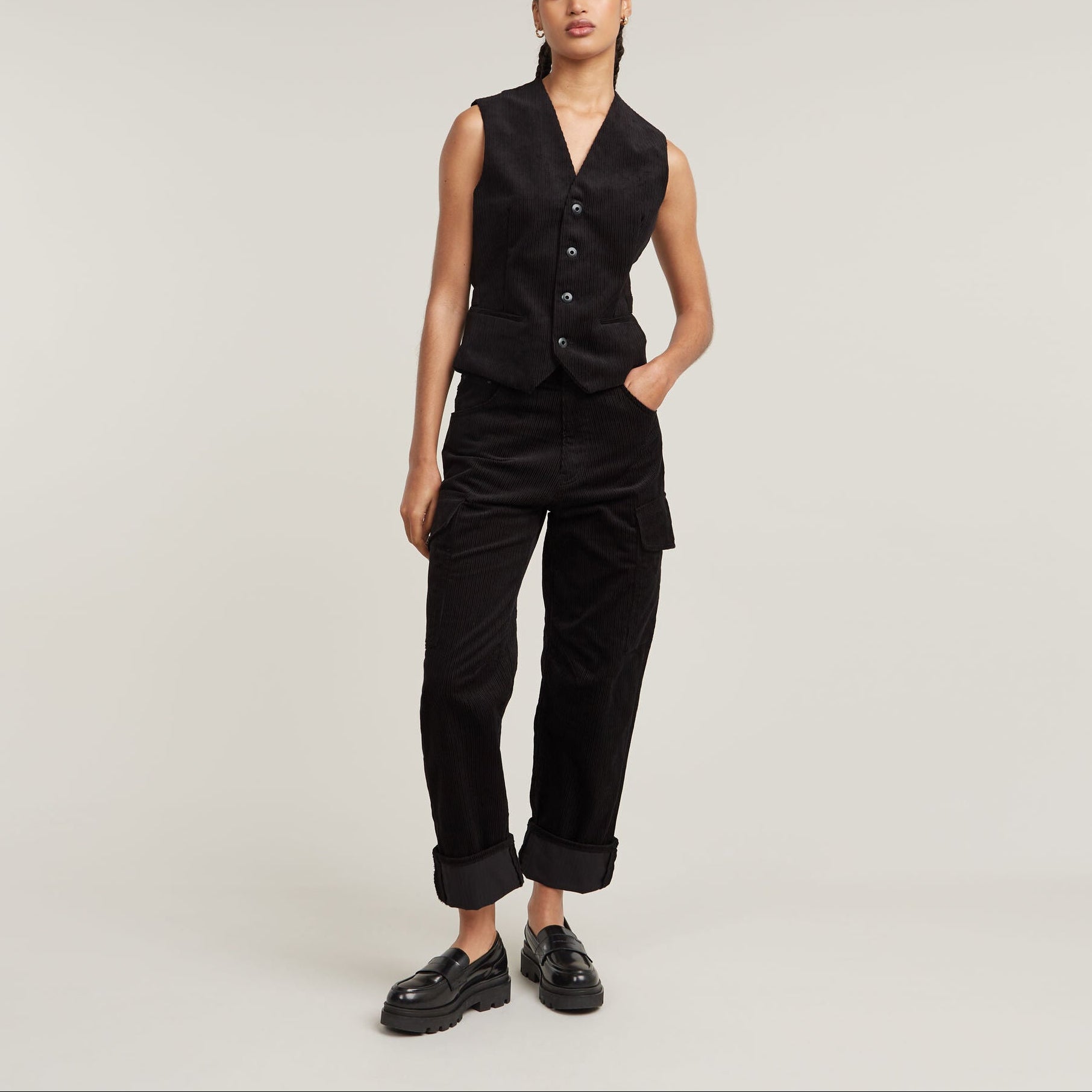 Cargo Pants Cord 3D Boyfriend Dada sport preloved - seconde main