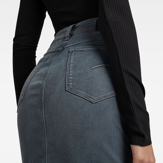 Noxer Navy Pencil Button Skirt Dada sport preloved - seconde main