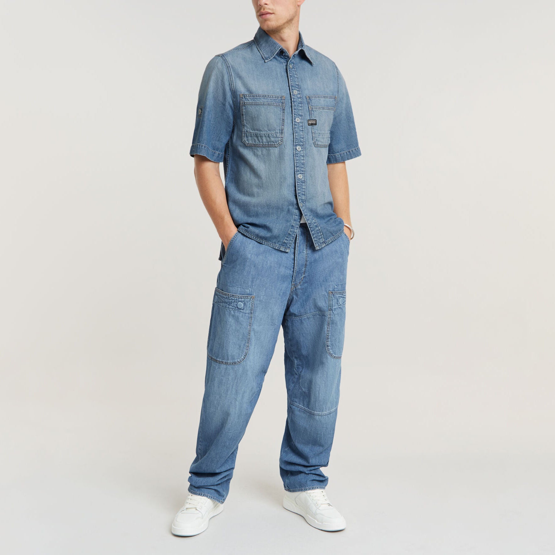 Slanted Double Pocket Regular Shirt Dada sport preloved - seconde main