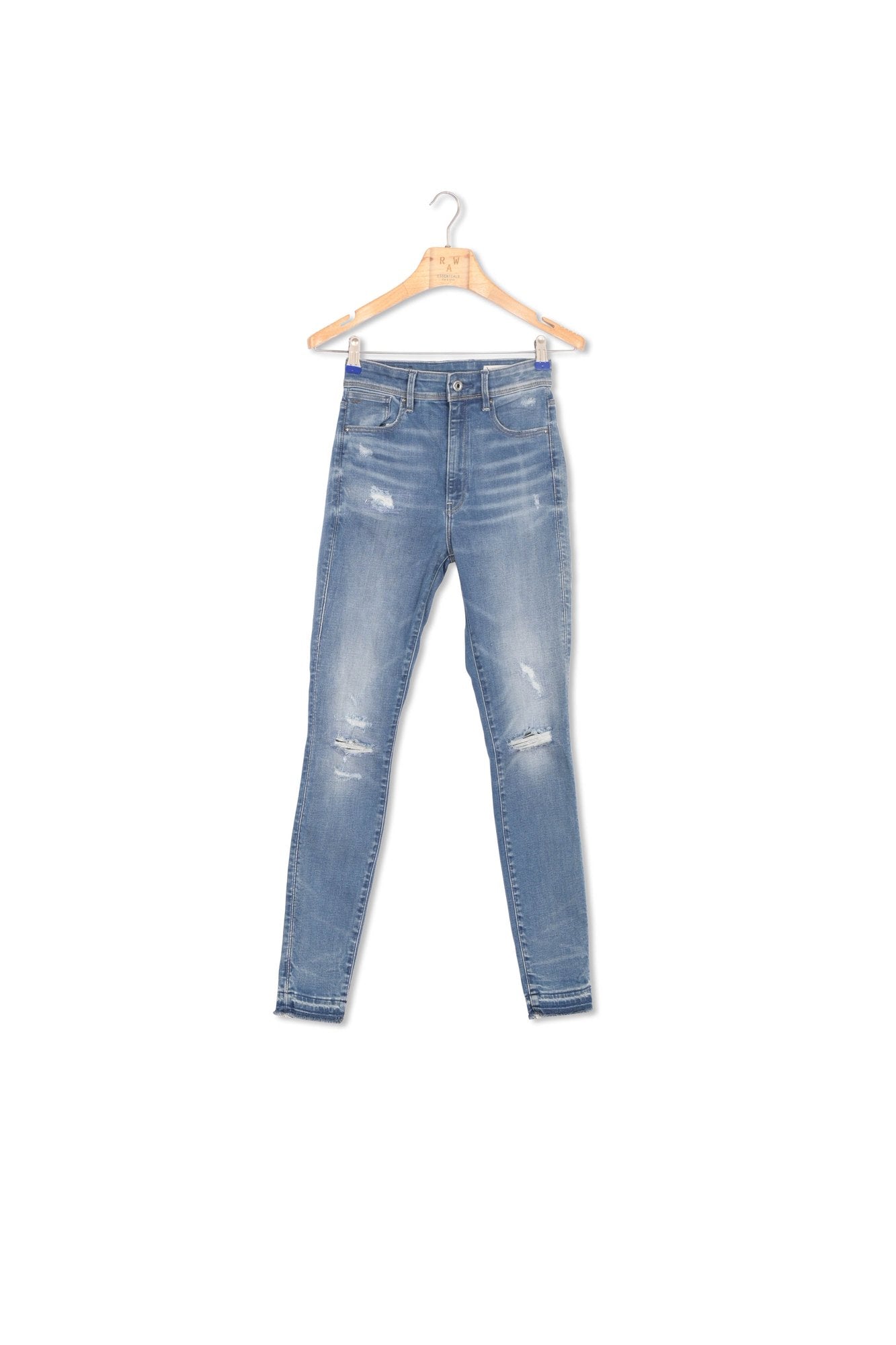 Kafey Ultra High Skinny Ripped Edge Ankle Jeans Dada sport preloved - seconde main