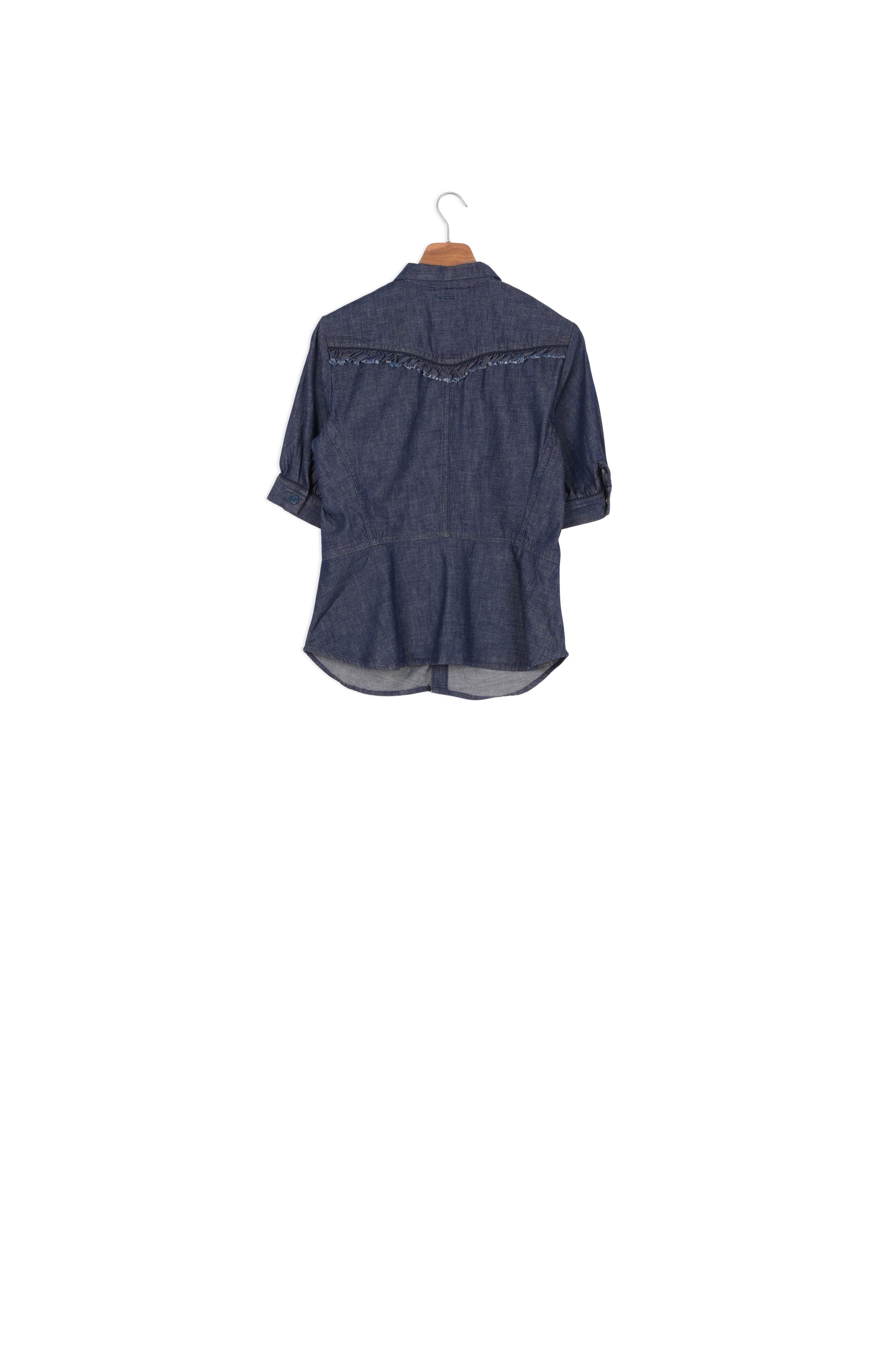 Western Kick Puff Ruffle Slim Shirt Dada sport preloved - seconde main