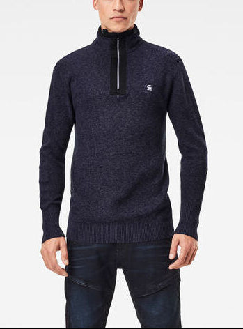 Utility Constructed Half Zip Knitted Sweater Dada sport preloved - seconde main