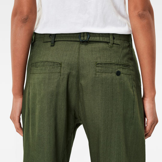 Bronson Mid Waist 3D Loose Pleat Chino Dada sport preloved - seconde main