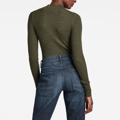 Rib Turtle Knitted Sweater Dada sport preloved - seconde main