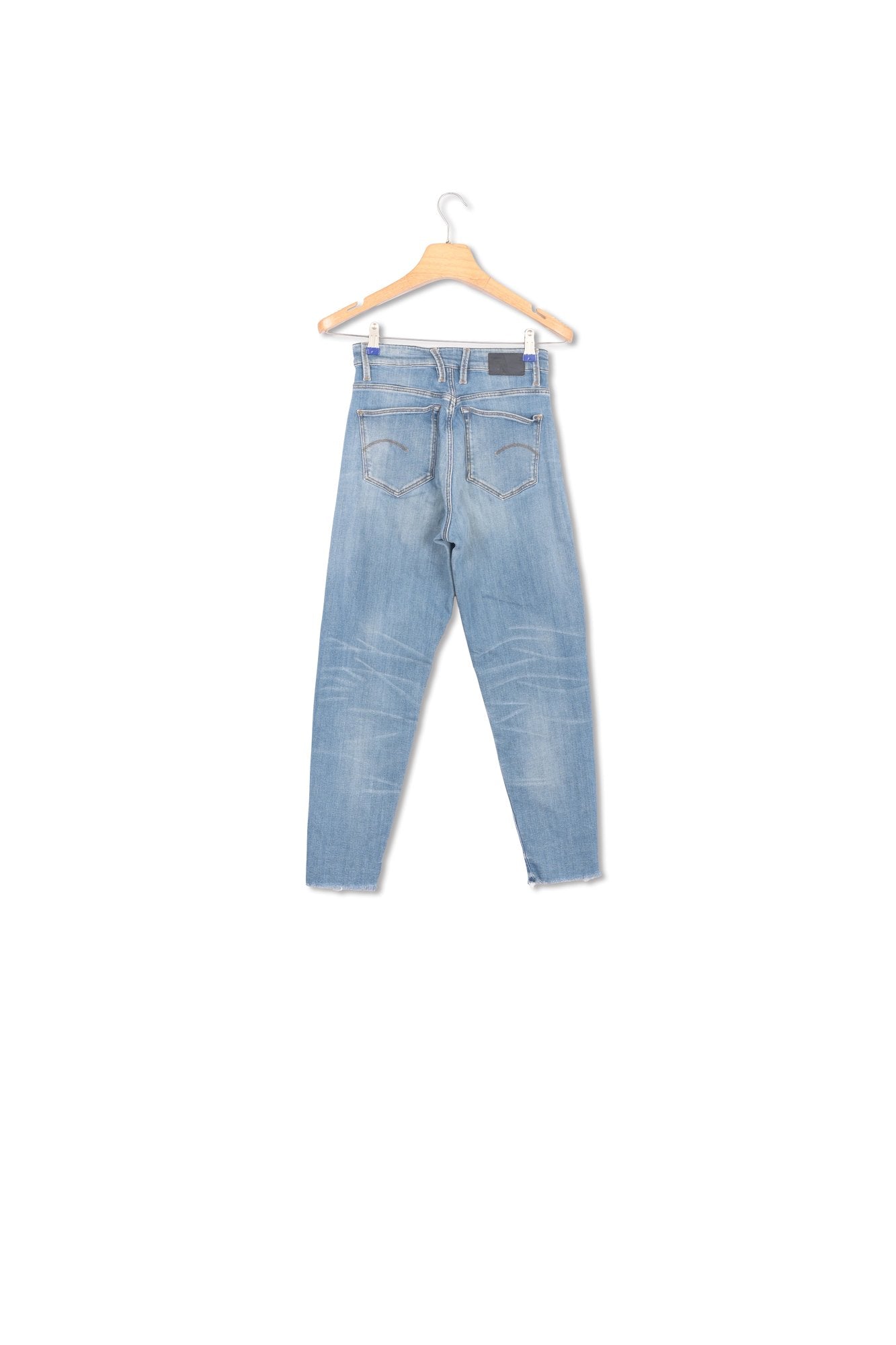 Janeh Ultra High Mom Raw Edge Ankle Jeans Dada sport preloved - seconde main
