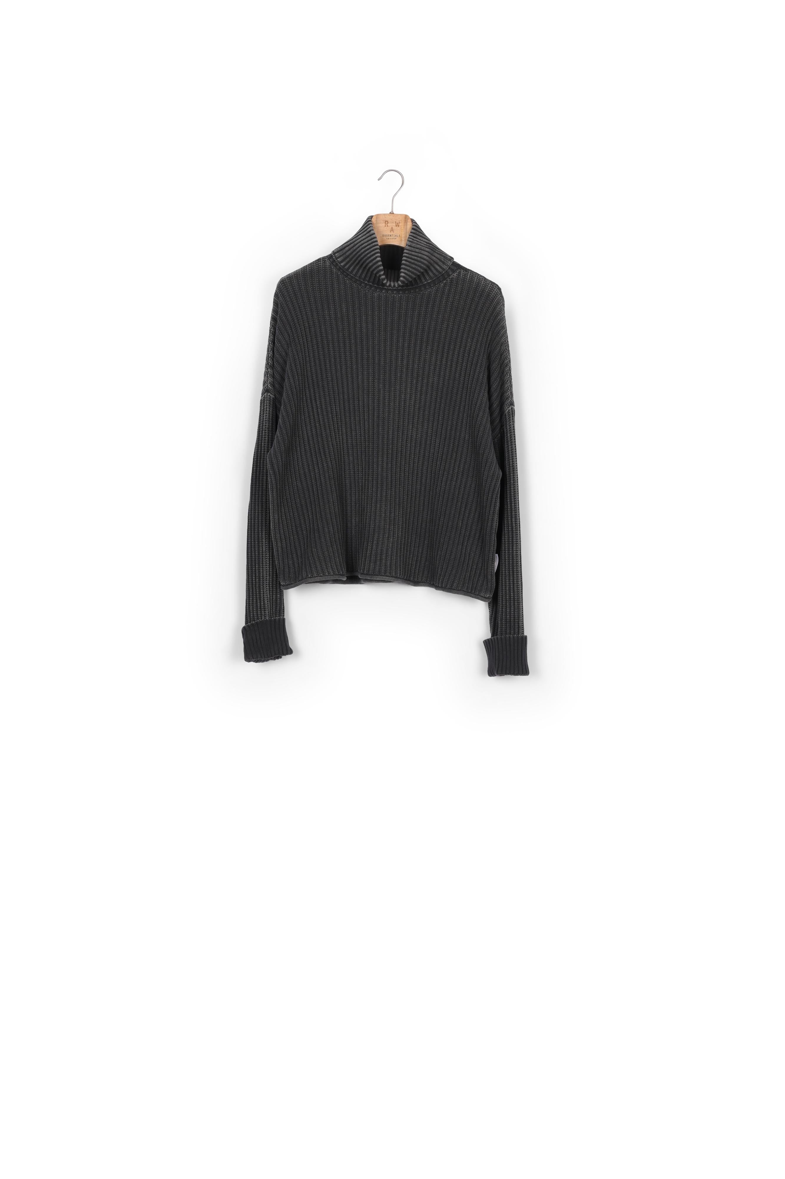 Loose Overdyed Turtle Knitted Sweater Dada sport preloved - seconde main