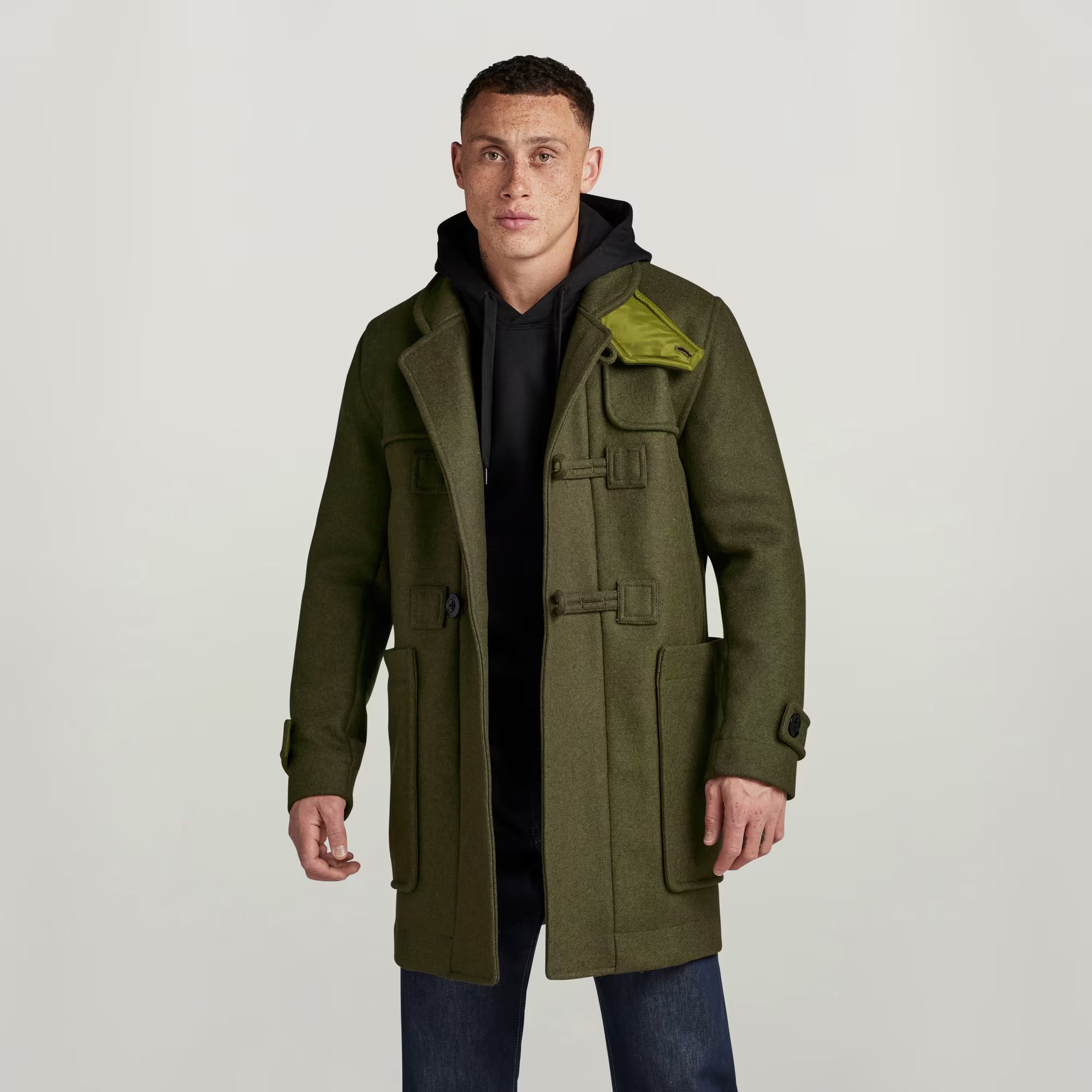 Premium E Mega Wool Duffle Coat Dada sport preloved - seconde main